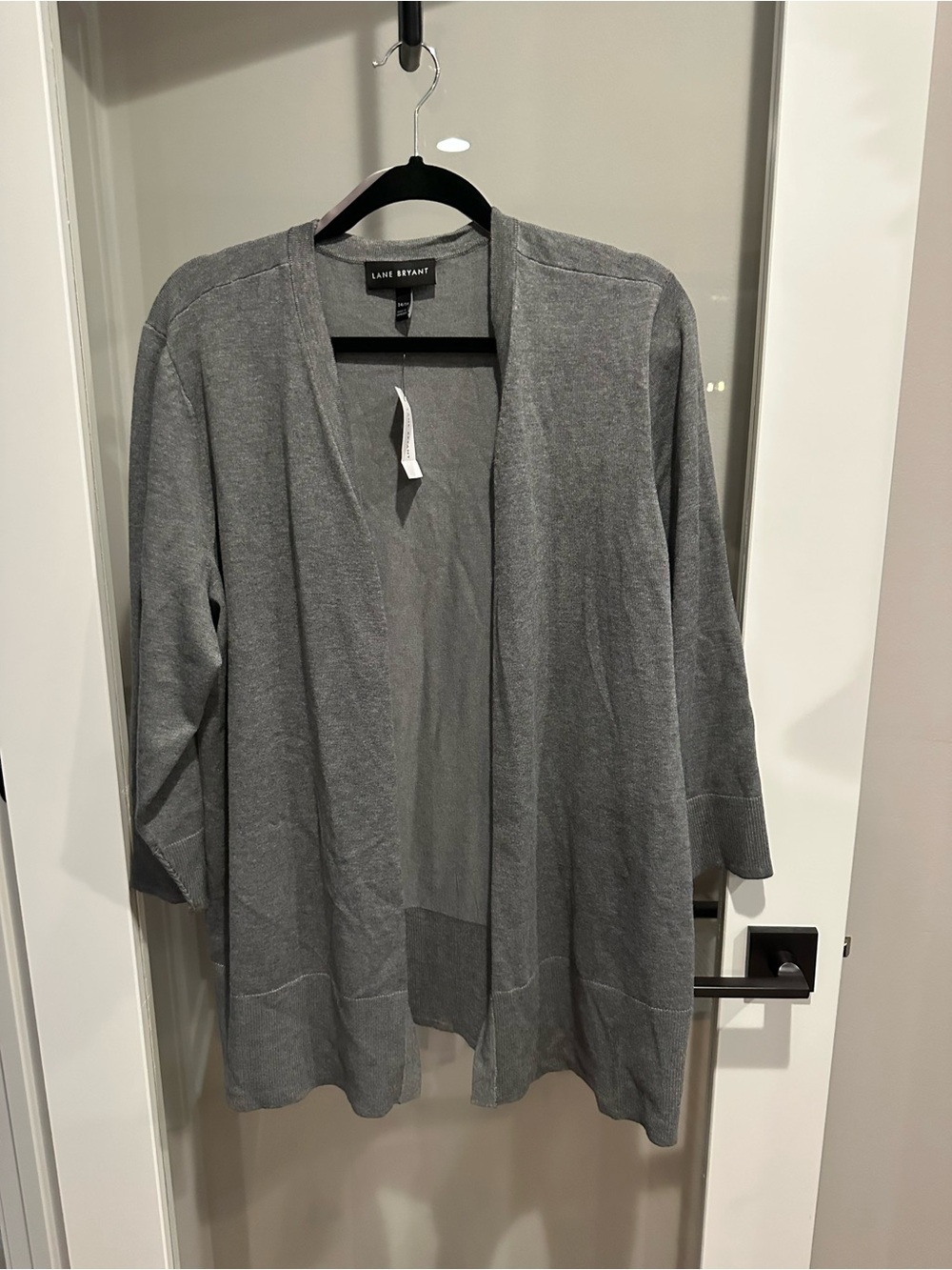 Lane Bryant Heather Gray Open Cardigan